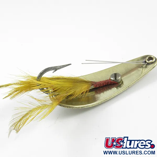 Weezel Rex Weedless Spoon Ondulante, Ottone, 12.5g, Piume, #3237