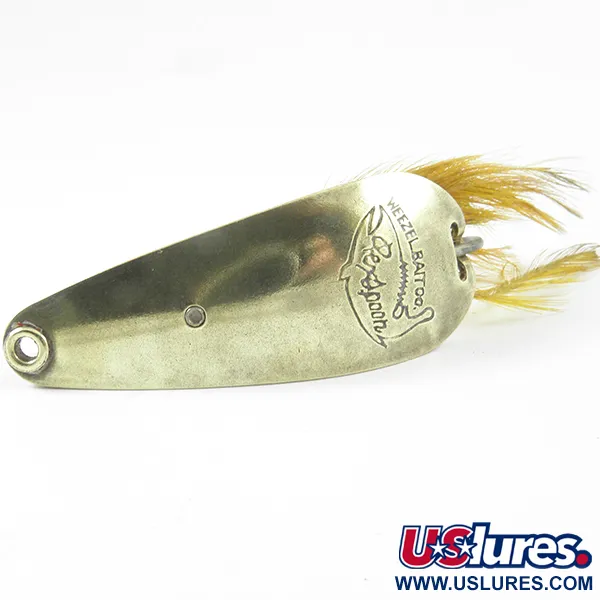 Weezel Rex Weedless Spoon Ondulante, Ottone, 12.5g, Piume, #3237