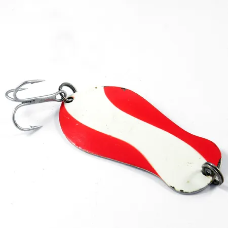 K-B Bait K-B Spoon 2 Ondulante, Rosso/Bianco/Nichel, 14g, Luccio, #3263