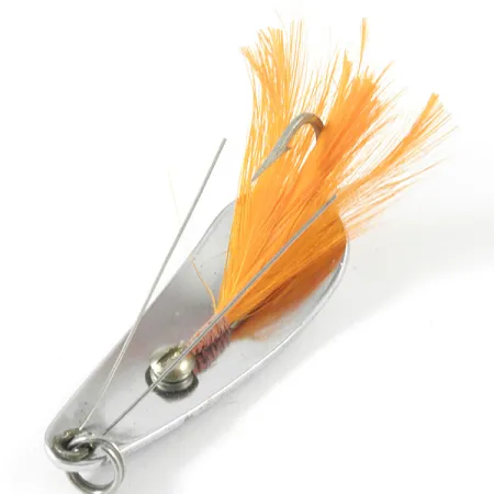 Weezel bait Rex Spoon Ondulante, Nickel/Piuma Arancione, 12.5g, #3352