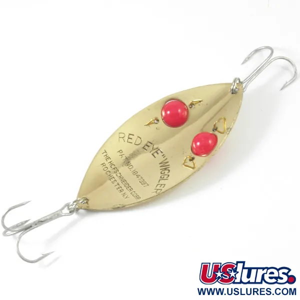 Hofschneider Red Eye Wiggler 3359 Ondulante, Oro/Occhi rossi, 25g, #3359