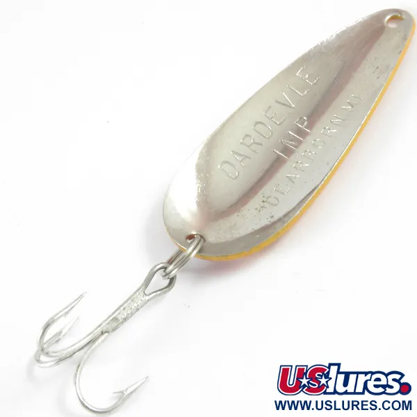 Ondulante Eppinger Dardevle Imp, Arancione/Rosso/Nickel, 11g, #3502