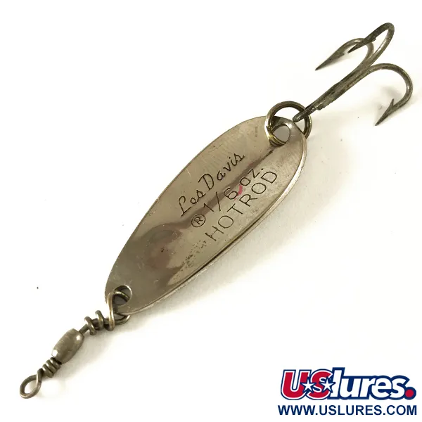 Luhr Jensen Les Davis Hotrod Cucchiaino, Nichel, 5g, Vintage USA, #3605