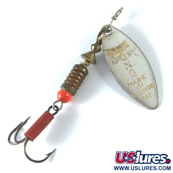 Mepps Aglia Long 2 Cucchiaino, Nickel / Blu, 7.4g, Foglia Salice, #3653