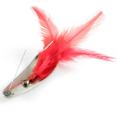 Weezel bait Rex Spoon Ondulante, Nichel / Rosso, 12.5g, Antialga, #3673