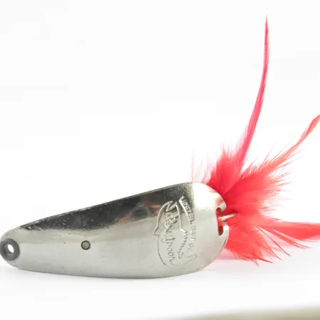 Weezel bait Rex Spoon Ondulante, Nichel / Rosso, 12.5g, Antialga, #3673