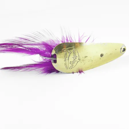 Weezel bait Rex Spoon Ondulante, Ottone / Nickel / viola, 12,5g, #3674