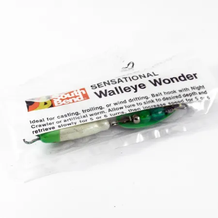 South Bend Walleye Wonder 3 Spinner, Verde-Bianco, 17g, Amo oro, #3697