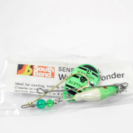 South Bend Walleye Wonder 3 Spinnerbait, Verde, 17g, Amo Singolo, #3789