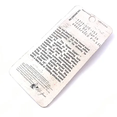 Luhr Jensen Super-Duper 500 Ondulante, Oro / Rosso, 1,4g, Vintage, #3932