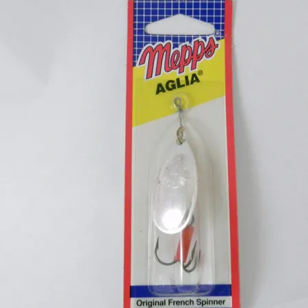 Mepps Aglia 4 Cucchiaino, Argento, 9.4g, Tubetto Rosso, #3942