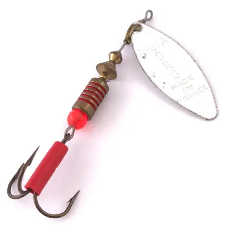 Mepps Aglia Long 2 Cucchiaino, Nickel, 7.4g, Foglia Salice, #3981