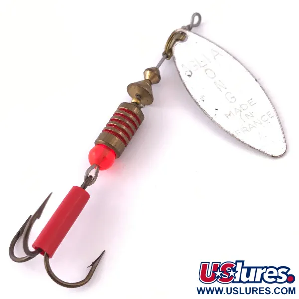 Mepps Aglia Long 2 Cucchiaino, Nickel, 7.4g, Foglia Salice, #3981