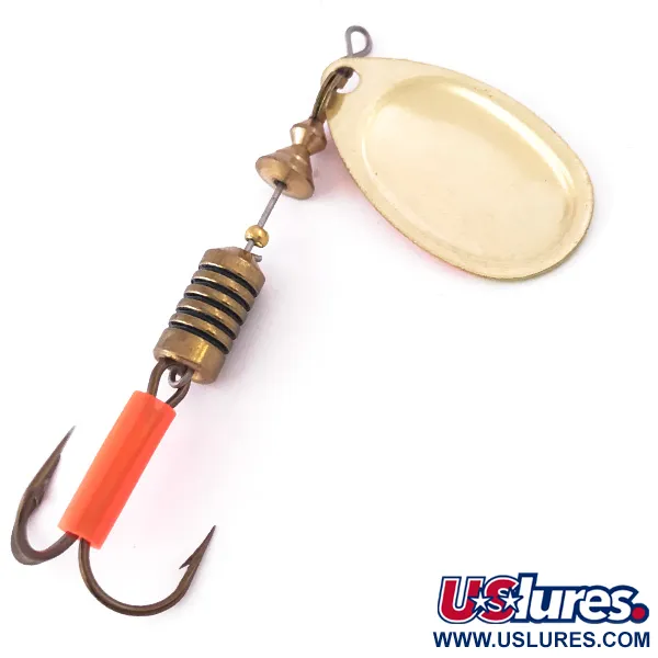 Mepps Aglia 3 UV Cucchiaino, Giallo/Arancio/Oro UV, 7g, Fluorescente, #3983