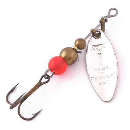 Mepps Aglia Long 0 UV Cucchiaino, Nickel/Arancione, 2.6g, UV, #3984