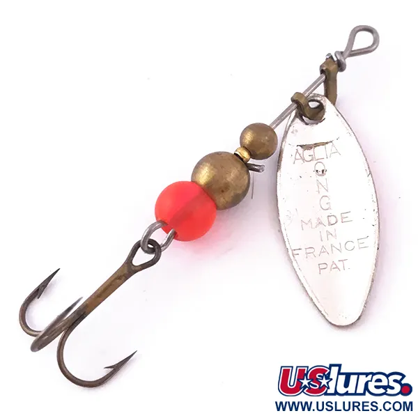 Mepps Aglia Long 0 UV Cucchiaino, Nickel/Arancione, 2.6g, UV, #3984