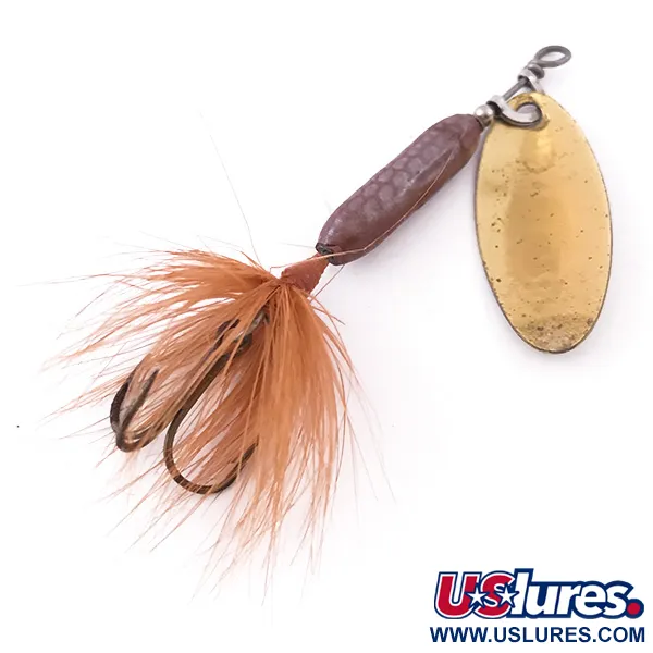 Worden’s Original Rooster Tail 3 Spinner, Oro/Marrone, 6g, Piuma, #3988