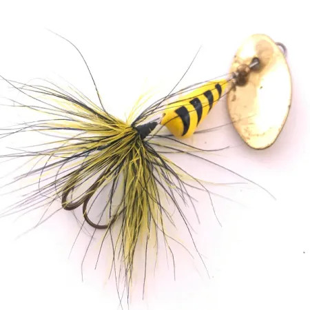 Yakima Bait Vibric Rooster Tail Cucchiaino, Oro, 7g, Piume, #4041