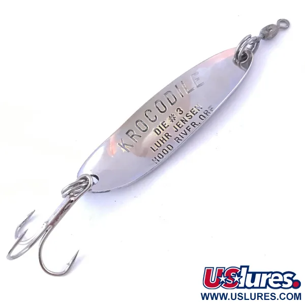 Luhr Jensen Krocodile Die #3 Ondulante, Nickel / Rosso, 10g, #4049