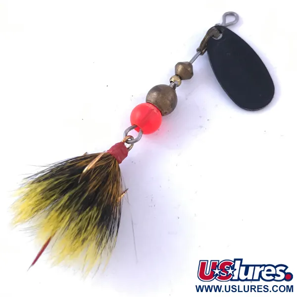 Mepps Black Fury 0 Dressed Rotante, Nero / Giallo, 2.4g, #4050