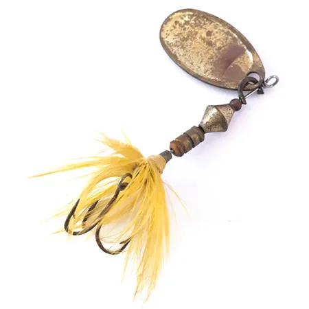 Yakima Bait Sonic Rooster Tail Rotante, Oro, 2.5g, Piume, #4053