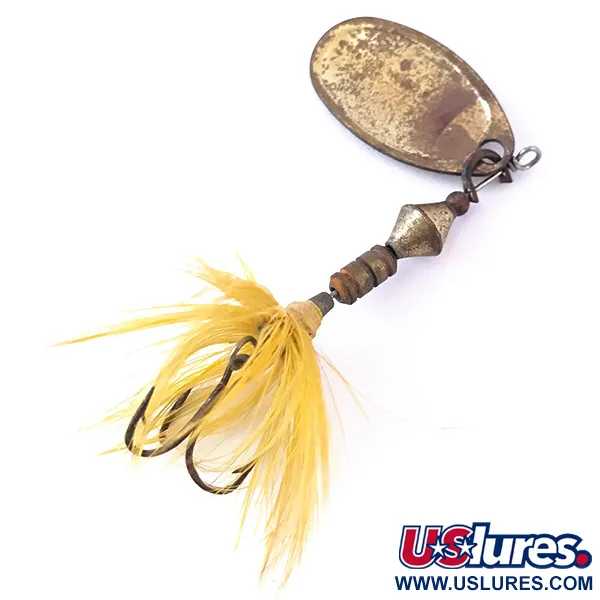 Yakima Bait Sonic Rooster Tail Rotante, Oro, 2.5g, Piume, #4053