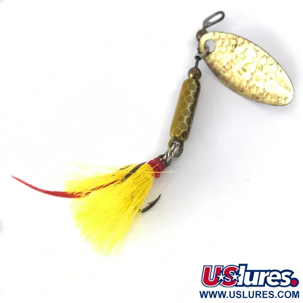 Cotton Tail Cucchiaino, Oro/Giallo, 5cm, Ancoretta piumata, #4119