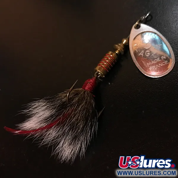 Mepps Aglia 3 dressed Cucchiaino, Argento, 7.3g, Coda scoiattolo, #4146