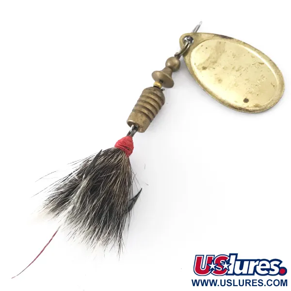 Mepps Aglia 3 Cucchiaino rotante, Oro, 7,3g, Pelo scoiattolo, #4149