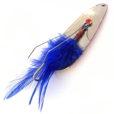 Eppinger Weedless Dardevle Ondulante, Ivory/Red/Nickel/Blue, 28g, #4191