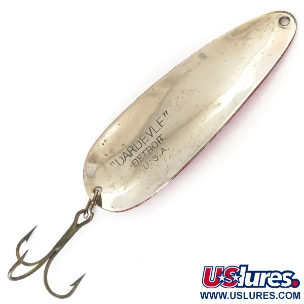 Ondulante Eppinger Dardevle, Rosso/Bianco/Nichel, 28g, Vintage, #4200