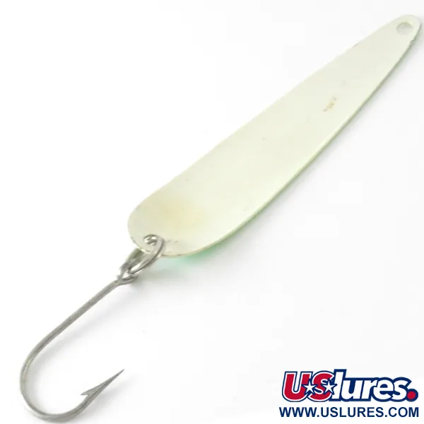 Dardevle JR Flutter Devle 3100 UV Ondulante, Bianco/Verde, 5g, #4213