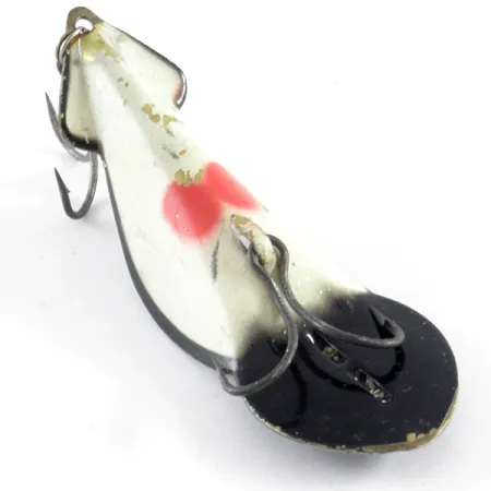 Buck Perry Spoonplug Ondulante, Nero / Bianco, 10g, Vintage, #4235