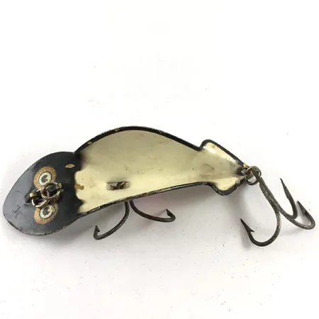 Buck Perry Spoonplug Ondulante, Nero / Bianco, 10g, Vintage, #4235