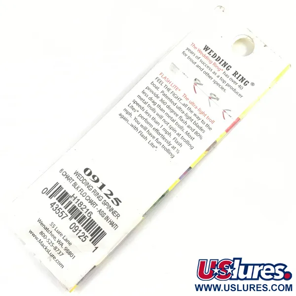 Esca Mack's Lure Wedding Ring, Verde/Nero, 2g, Anello di Cristallo, #4329