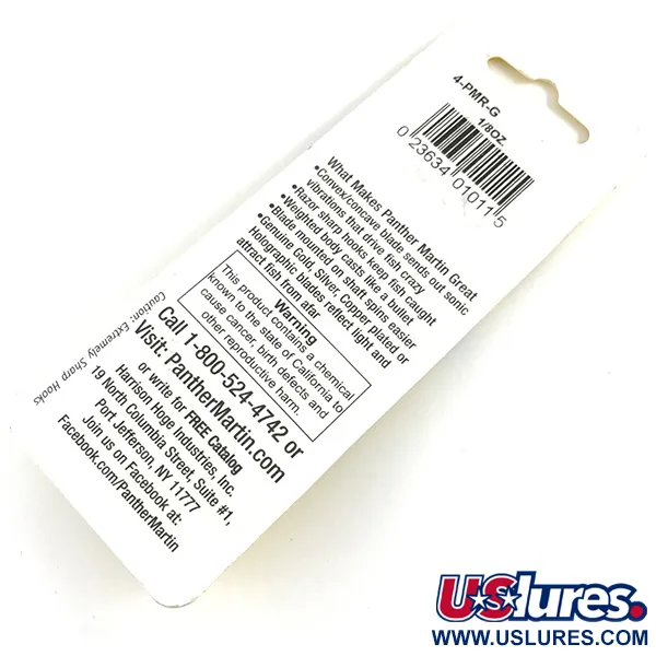 Panther Martin 4 Cucchiaino, Oro, 4g, vibrazioni soniche, #4-PMR-G