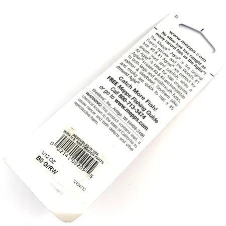 Mepps Aglia 0 Rotante, Rosso/Bianco, 2.5g, Pala Striata, #4364