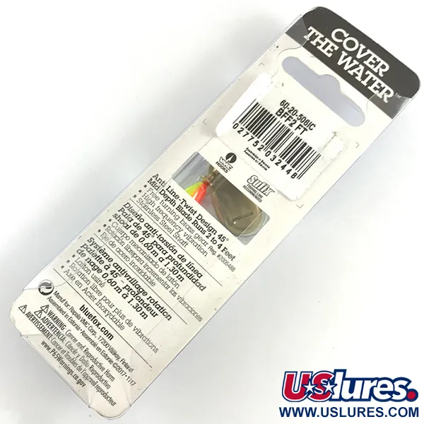 Blue Fox Super Vibrax 2 UV Cucchiaino, Firetiger UV, 6g, Meccanismo Ottone, #4366