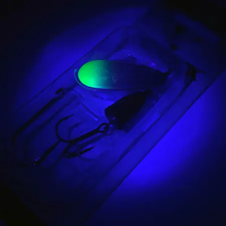 Blue Fox Super Vibrax 4 UV Cucchiaino, Nichel/Nero/Giallo, 10g, #4367