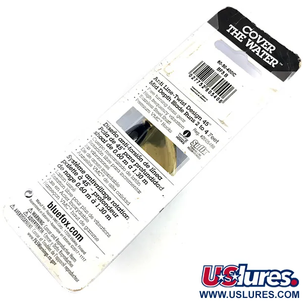 Blue Fox Super Vibrax 5 Rotante, Nero, 13g, Ingranaggio Ottone, #4369