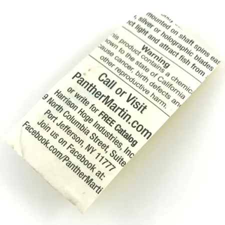 Panther Martin 1 Cucchiaino, Argento, 2g, Montaggio diretto, #4371