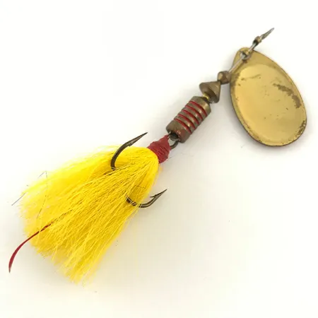 Mepps Aglia 3 dressed Spinner, Ottone/Arancione, 7,3g, Bucktail, #4422