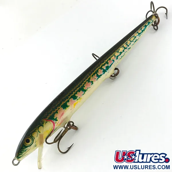 Rapala Original Floater Artificiale, Rosso/Oro/Verde, 7g, #4453