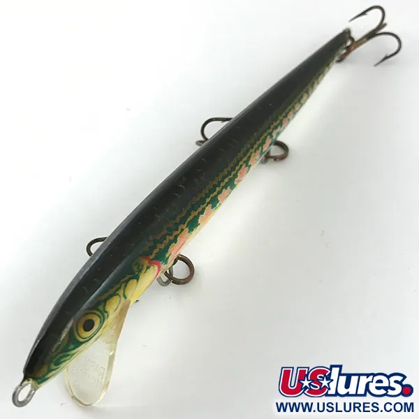 Rapala Original Floater Artificiale, Rosso/Oro/Verde, 7g, #4453