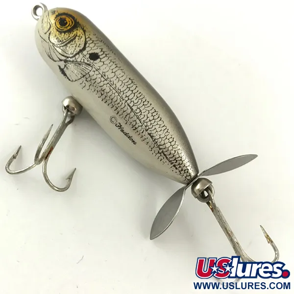 Heddon Baby Torpedo Esca Topwater, Argento, 9g, Elica Posteriore, #4483