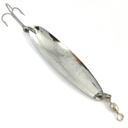Luhr Jensen Krocodile Die #4 Cucchiaino, Nichel martellato, 14g, #4507