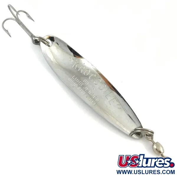 Luhr Jensen Krocodile Die #4 Cucchiaino, Nichel martellato, 14g, #4507