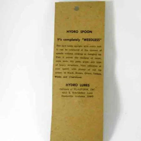 Hydro Lures Weedless Hydro Spoon Ondulante, Giallo/Rosso, 14g, #4510