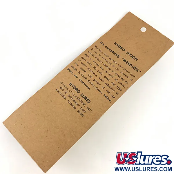 Hydro Lures Weedless Hydro Spoon Antialga, Bianco/Verde, 14g, #4551