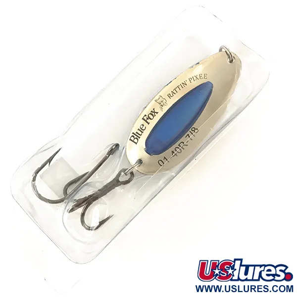 Blue Fox Rattlin Pixee UV Cucchiaino, Nickel / Blu, 24g, UV, #4556